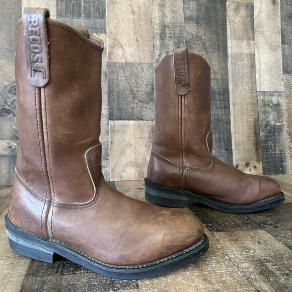 Red Wing 2214 Pecos Steel Toe Pull On Work Boots Mens 7.5 D - Picture 1 of 12